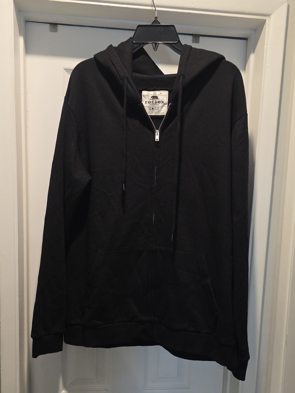 Reflex Black Full-Zip Hooded Sweatshirt
